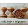 Corzetti tésztamintázó 4 db-os készlet (rozetta alapminta + 3 db pecsét)